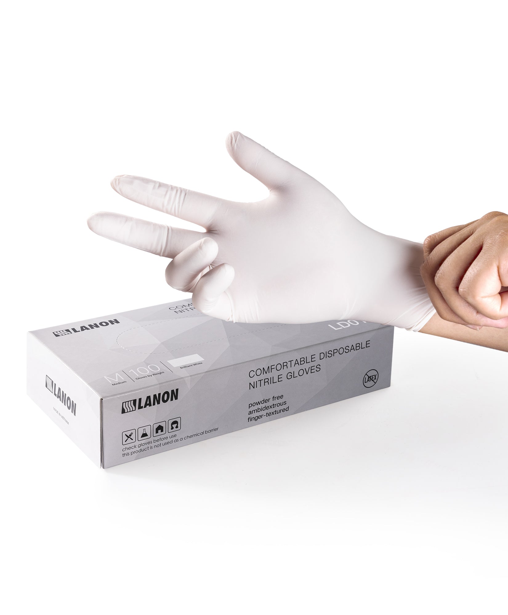 LD01 | Disposable Nitrile Gloves, Powder-Free, 3.5g