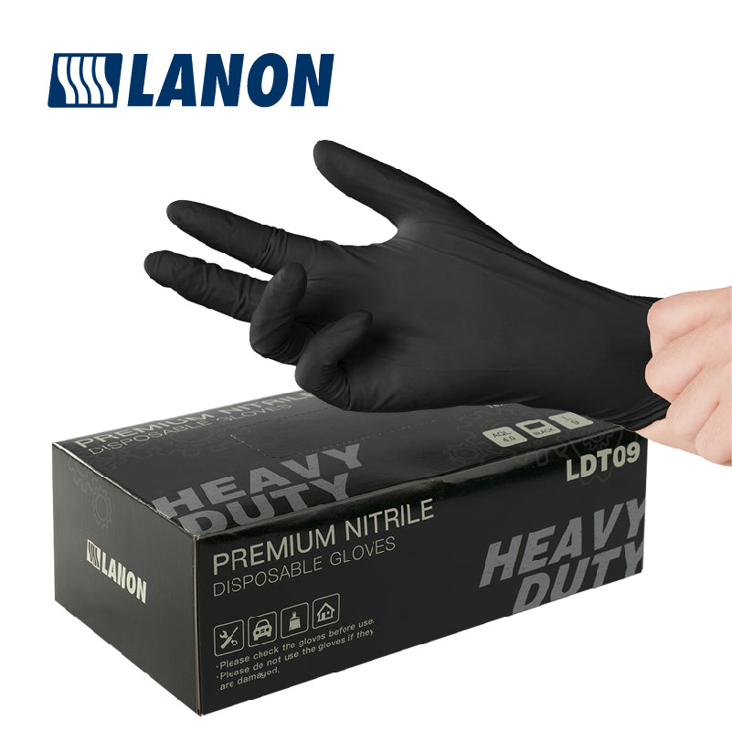LDT09 | Disposable Heavy-Duty Nitrile Gloves, 6 mil