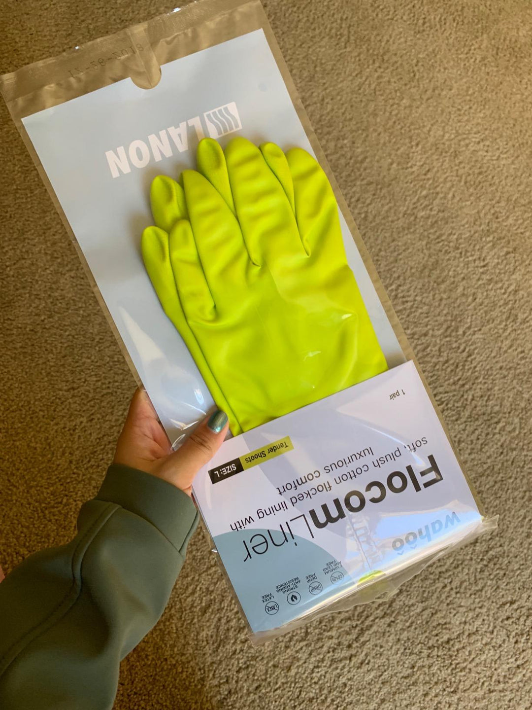 WF44 丨 Flocom Flocklined PVC  Household Gloves