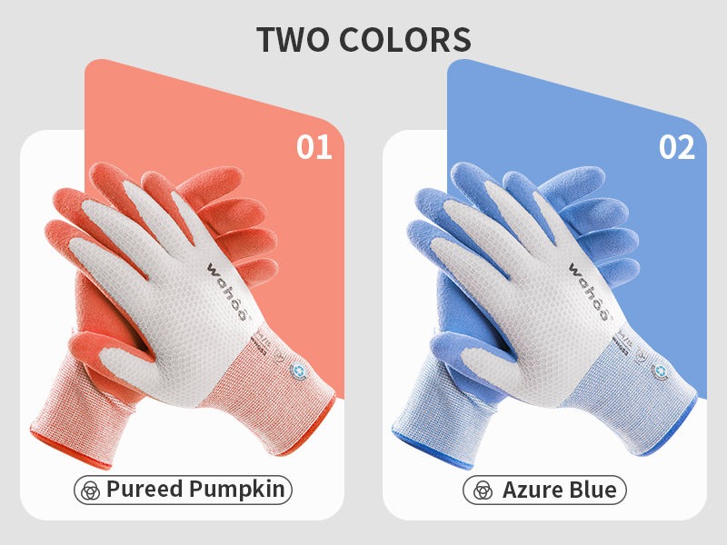 LANON wahoo Breathable Latex Coated Gardening Gloves, 2 Pairs