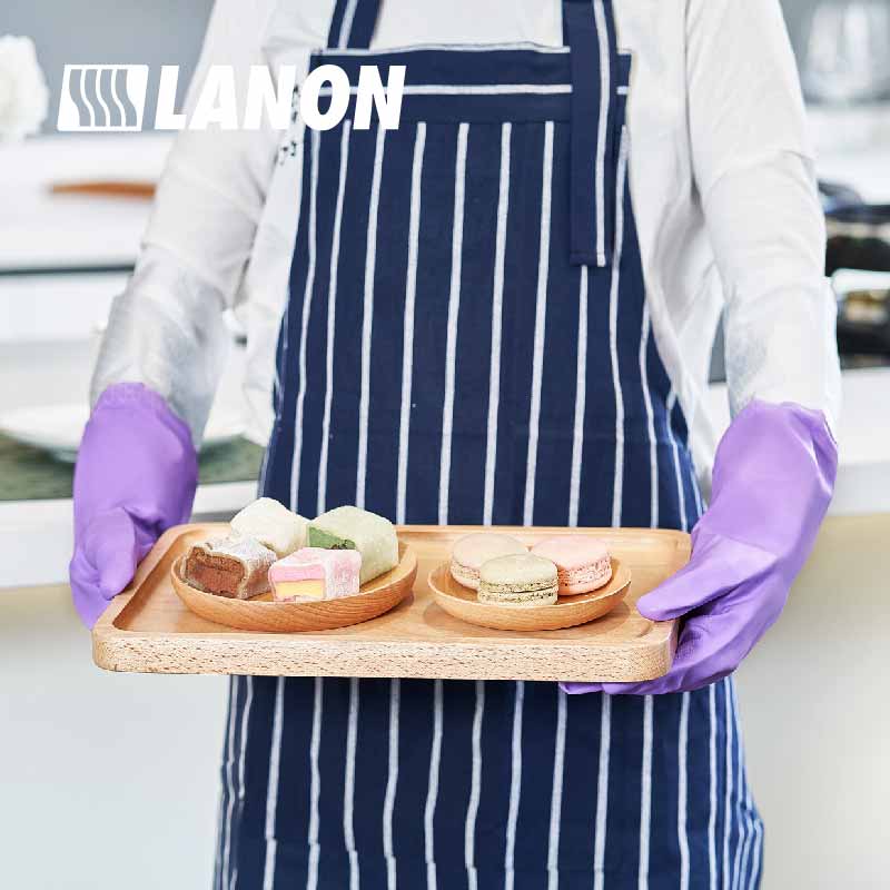 808-B 丨 Flocklined PVC Cleaning Gloves with Long Cuffs