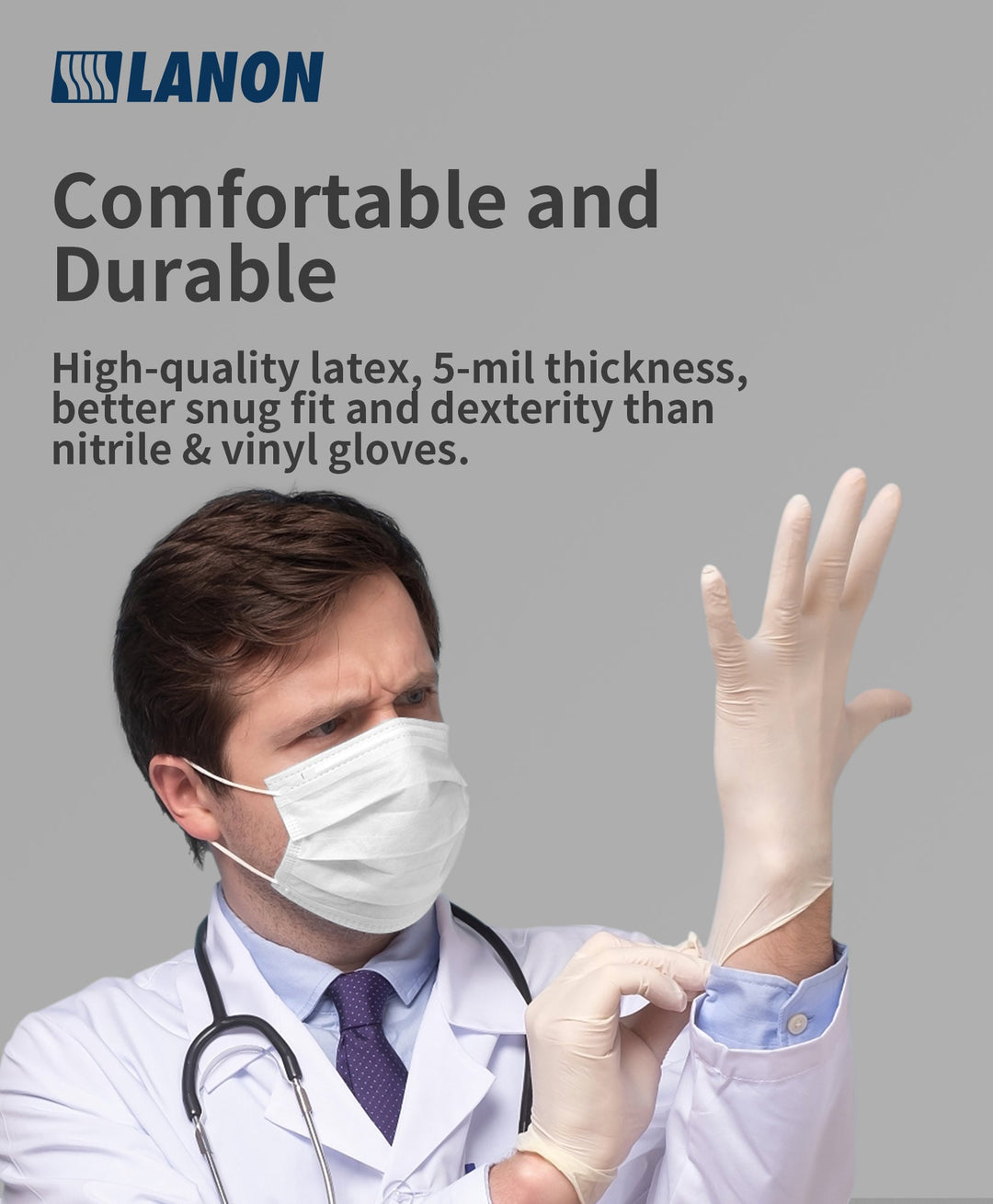 LD11 | Latex Disposable Gloves, 5 mil