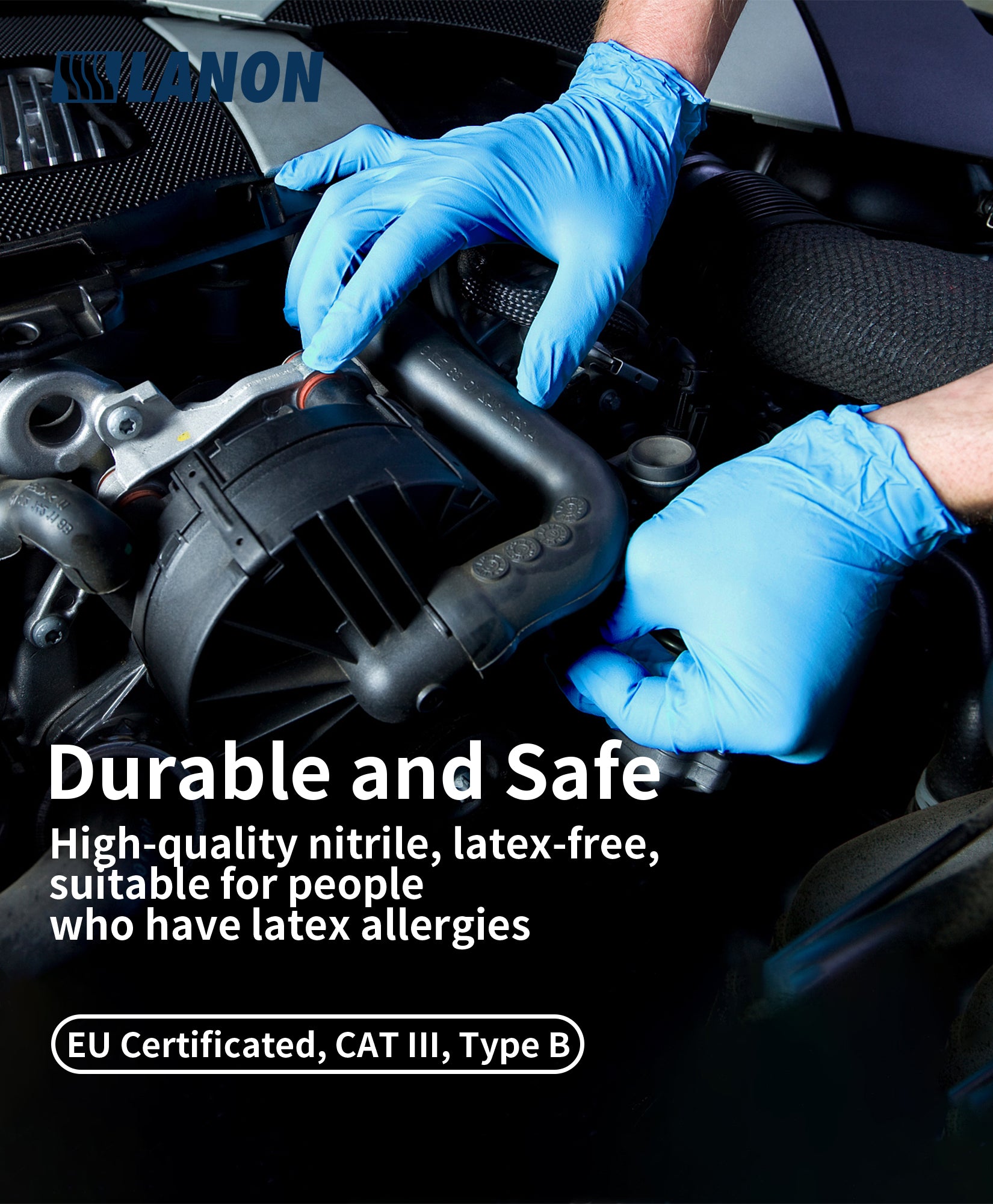 LD65 | Disposable Nitrile Gloves, Powder-Free, 3.5g