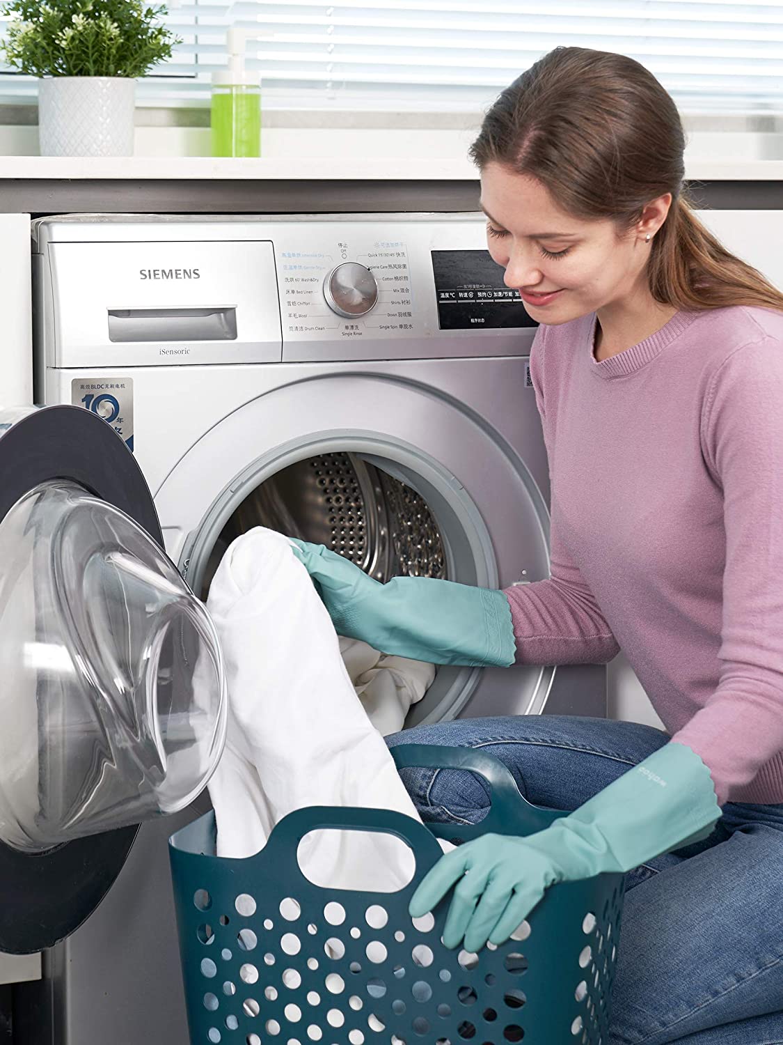 WF76 丨 Flocom Flocklined PVC Household Gloves 3 Pairs
