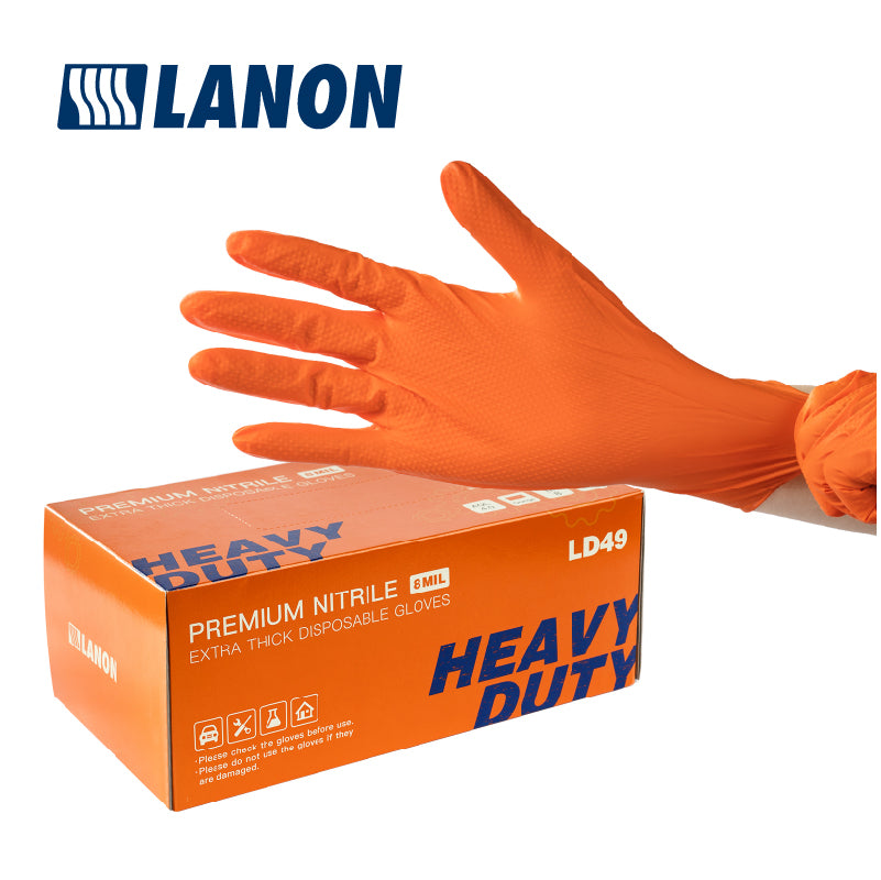 LD49 | Disposable Heavy-Duty Nitrile Gloves, 8 mil