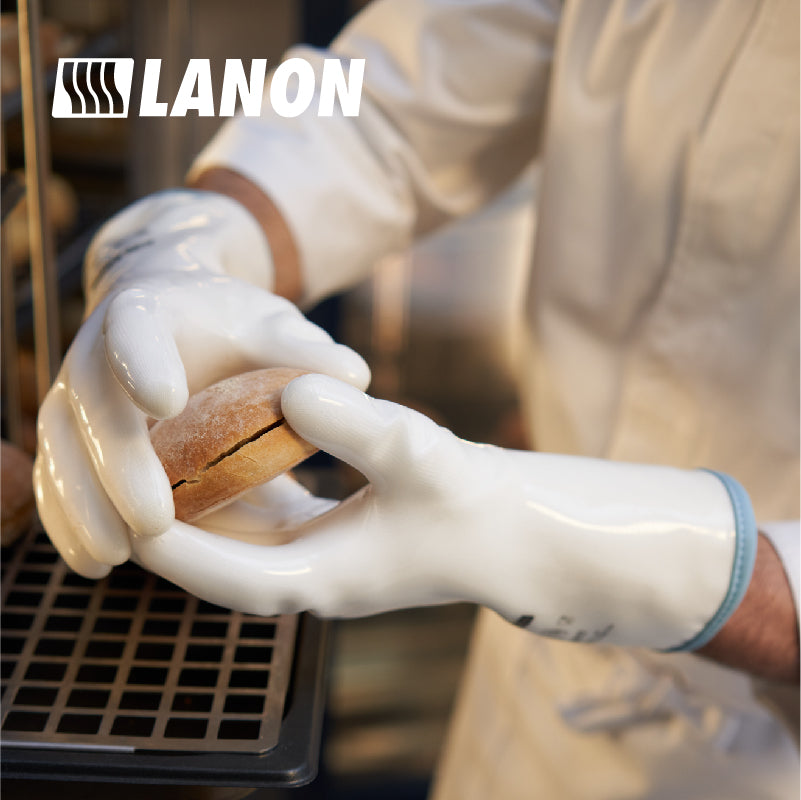 LANON Protection Heat Resistant Silicone Oven Gloves with Fingers