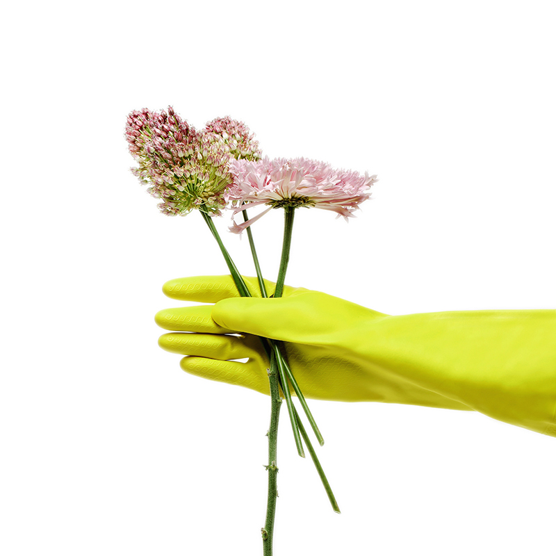 WF44 丨 Flocom Flocklined PVC  Household Gloves 3 Pairs